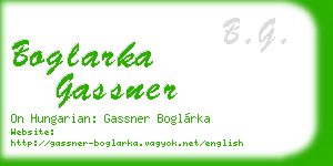 boglarka gassner business card